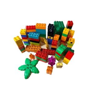 LEGO Duplo Bulk Mixed Lot of 101 Colored Bricks/Blocks Jungle Tree Flower Dora